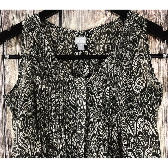 Converse One Star Sleeveless Pleated Top Blouse - Picture 3 of 4